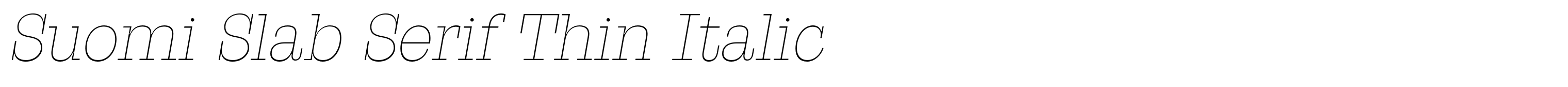 Suomi Slab Serif Thin Italic
