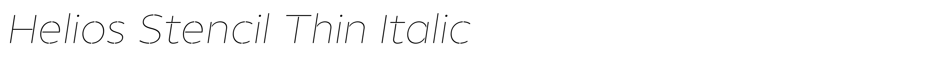 Helios Stencil Thin Italic