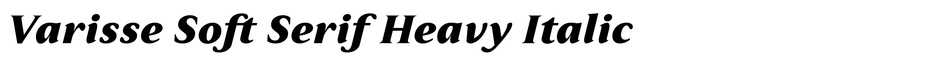 Varisse Soft Serif Heavy Italic
