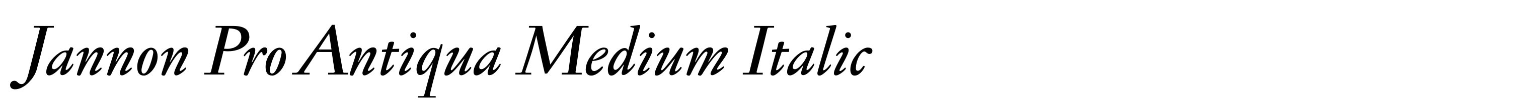 Jannon Pro Antiqua Medium Italic