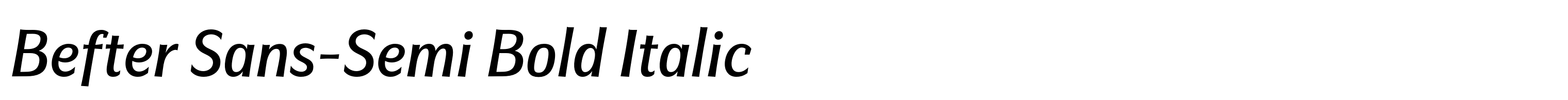Befter Sans-Semi Bold Italic