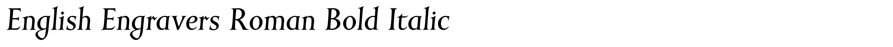 English Engravers Roman Bold Italic