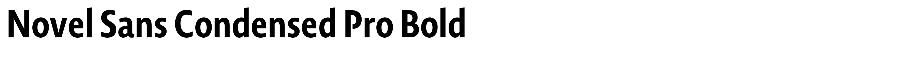 Novel Sans Condensed Pro Bold