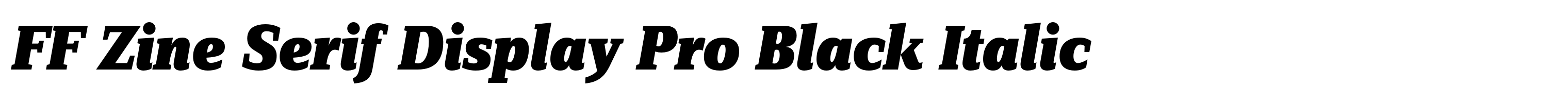 FF Zine Serif Display Pro Black Italic