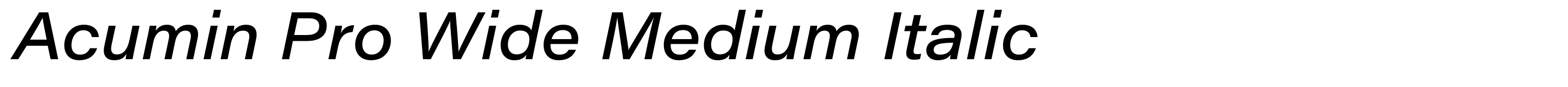 Acumin Pro Wide Medium Italic