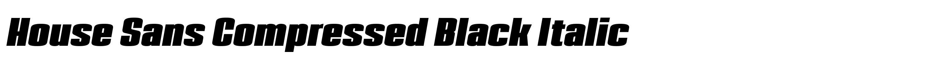 House Sans Compressed Black Italic