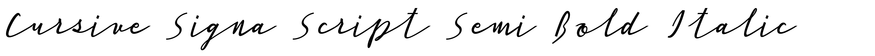Cursive Signa Script Semi Bold Italic
