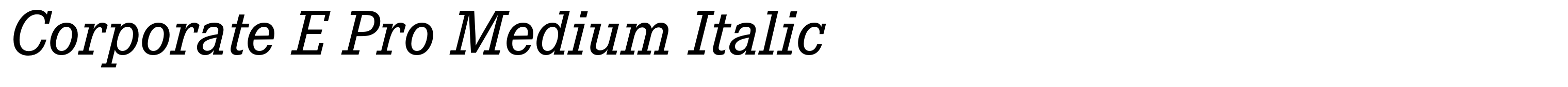 Corporate E Pro Medium Italic