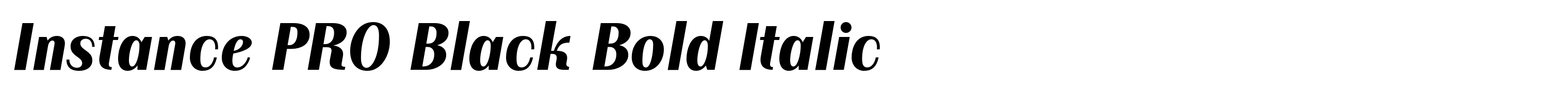 Instance PRO Black Bold Italic