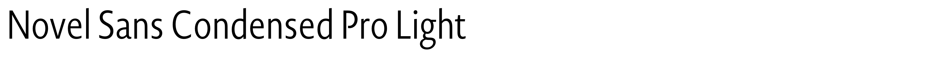 Novel Sans Condensed Pro Light