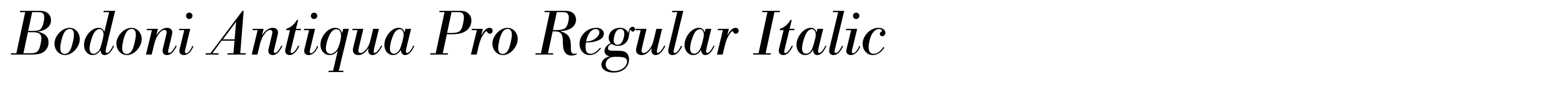 Bodoni Antiqua Pro Regular Italic