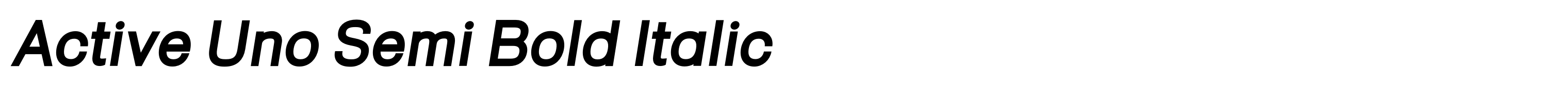 Active Uno Semi Bold Italic