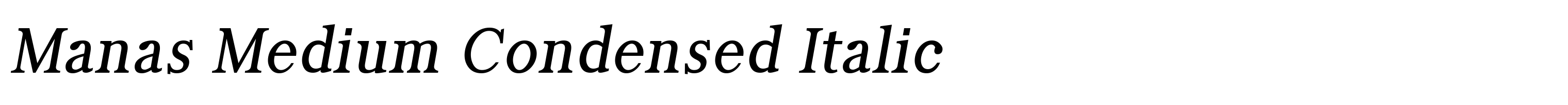 Manas Medium Condensed Italic