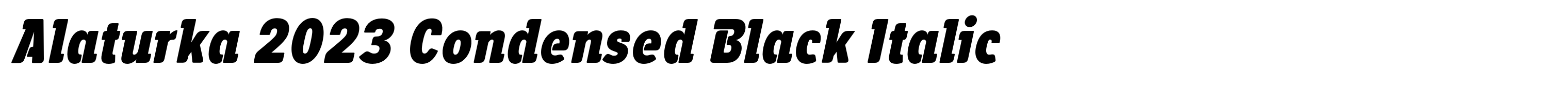 Alaturka 2023 Condensed Black Italic