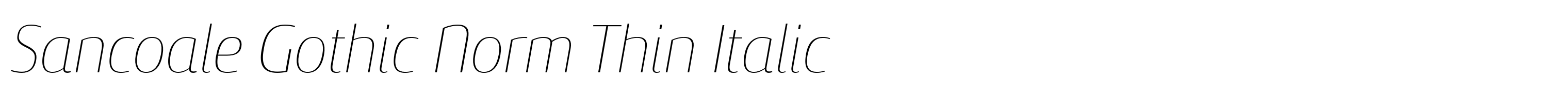 Sancoale Gothic Norm Thin Italic