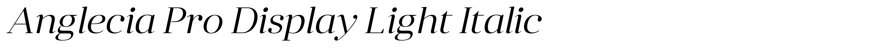 Anglecia Pro Display Light Italic