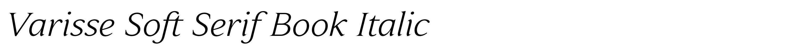 Varisse Soft Serif Book Italic