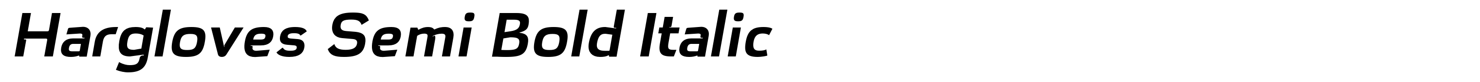 Hargloves Semi Bold Italic