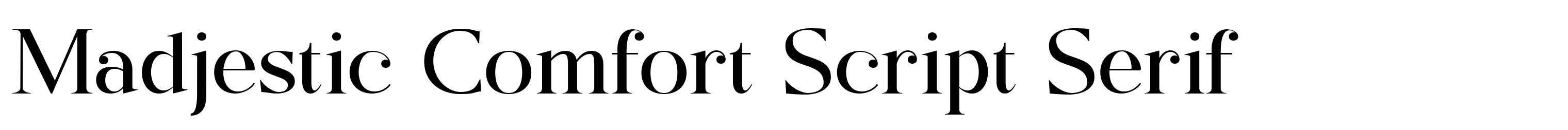Madjestic Comfort Script Serif