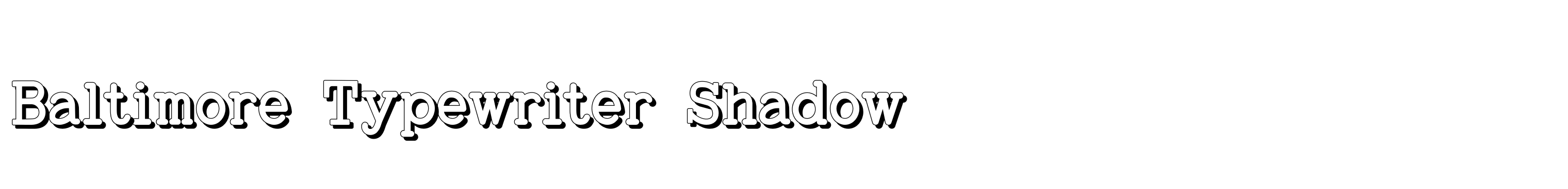 Baltimore Typewriter Shadow