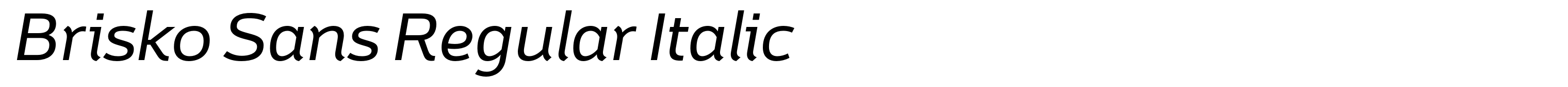 Brisko Sans Regular Italic
