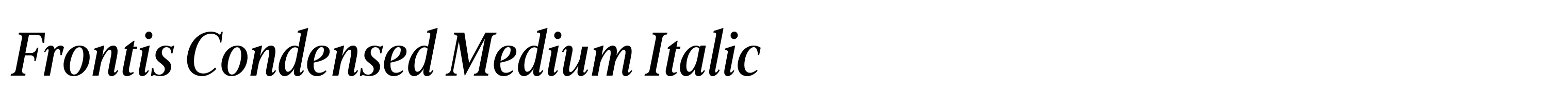 Frontis Condensed Medium Italic
