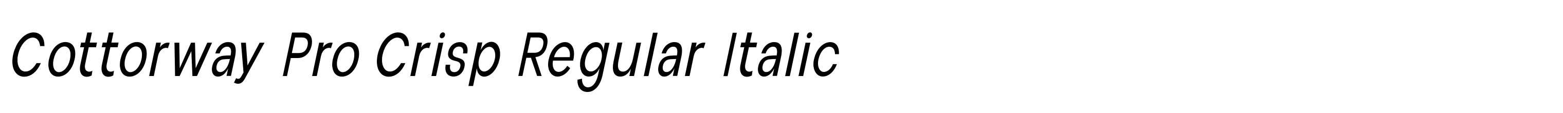 Cottorway Pro Crisp Regular Italic