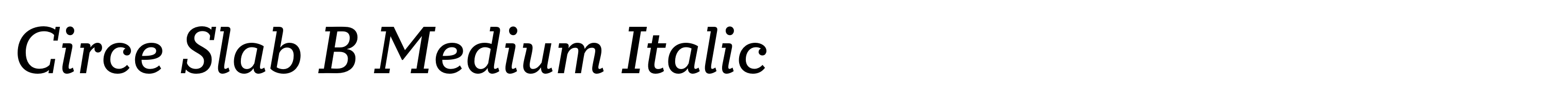 Circe Slab B Medium Italic