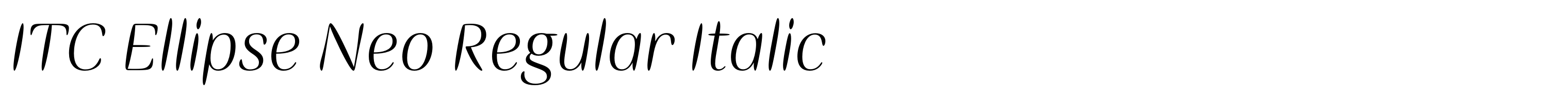 ITC Ellipse Neo Regular Italic