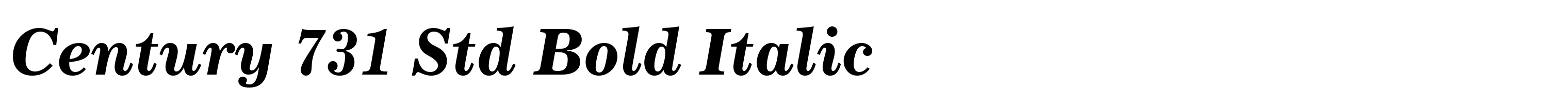 Century 731 Std Bold Italic