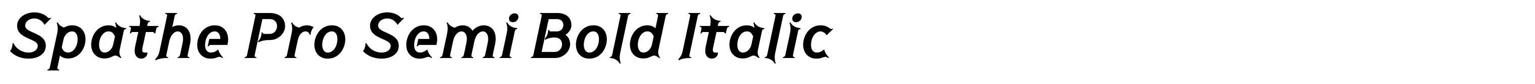 Spathe Pro Semi Bold Italic