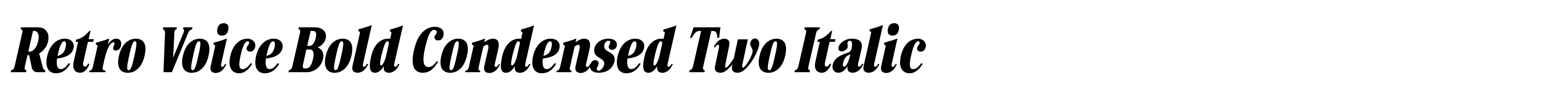 Retro Voice Bold Condensed Two Italic