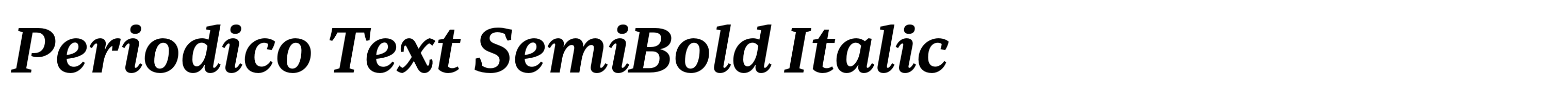 Periodico Text SemiBold Italic