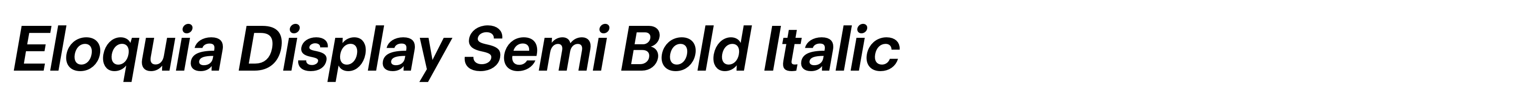 Eloquia Display Semi Bold Italic