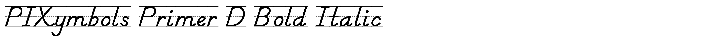 PIXymbols Primer D Bold Italic