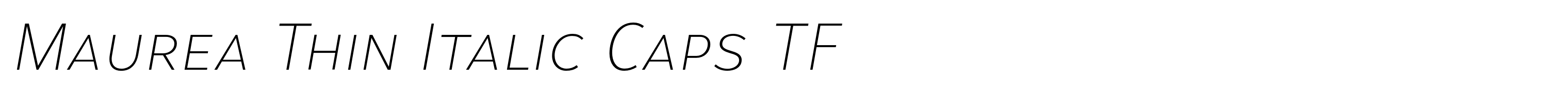 Maurea Thin Italic Caps TF