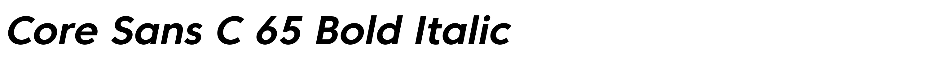 Core Sans C 65 Bold Italic