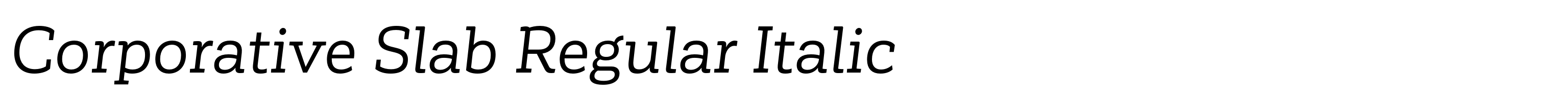 Corporative Slab Regular Italic