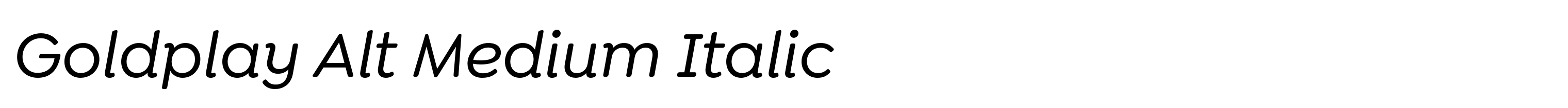 Goldplay Alt Medium Italic