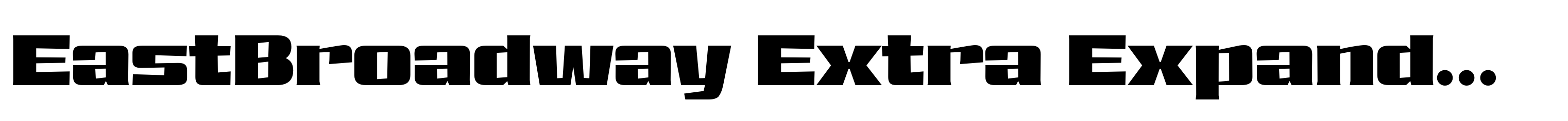 EastBroadway Extra Expanded Bold