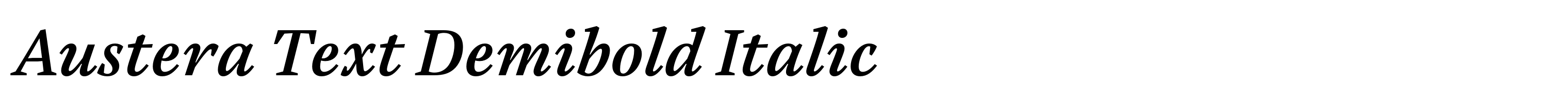 Austera Text Demibold Italic