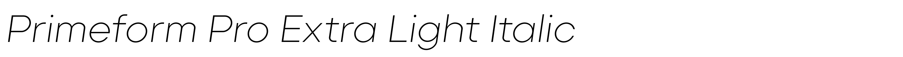 Primeform Pro Extra Light Italic