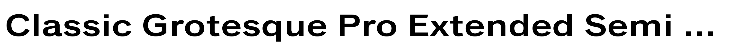 Classic Grotesque Pro Extended Semi Bold