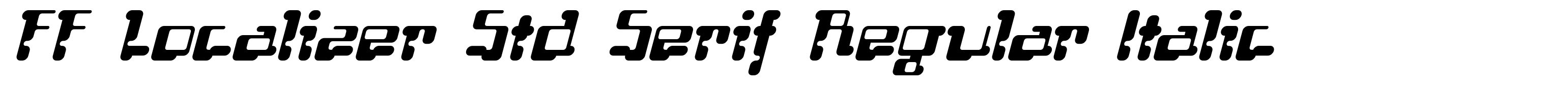 FF Localizer Std Serif Regular Italic