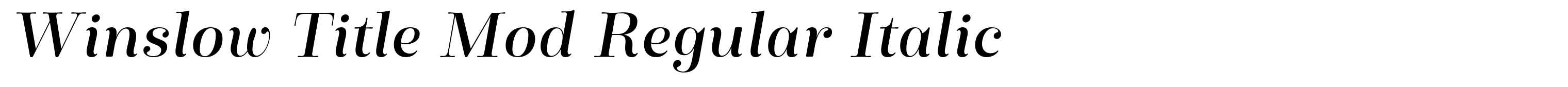 Winslow Title Mod Regular Italic