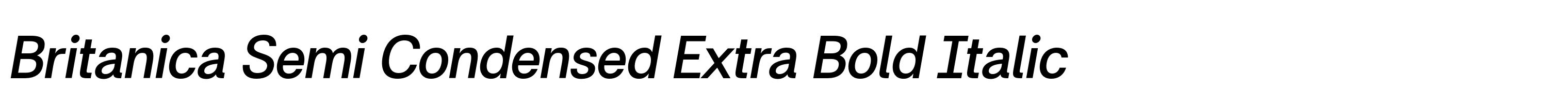 Britanica Semi Condensed Extra Bold Italic