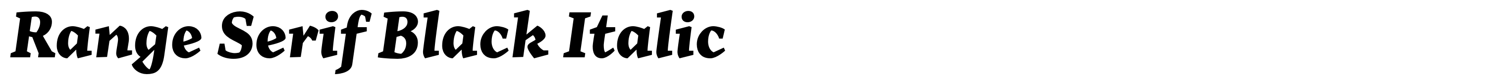 Range Serif Black Italic