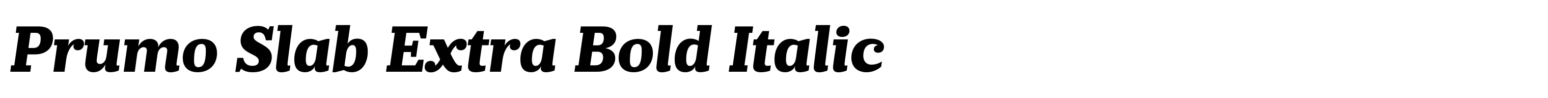 Prumo Slab Extra Bold Italic