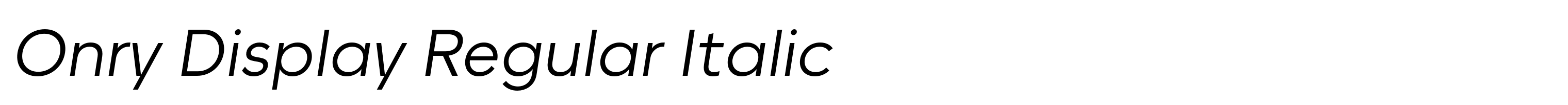 Onry Display Regular Italic