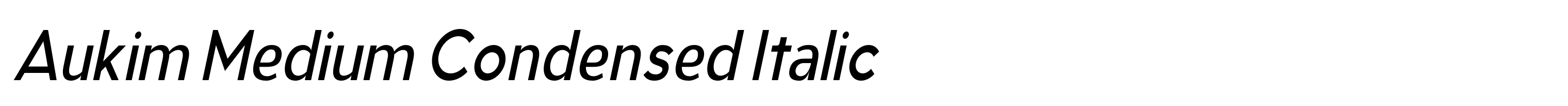 Aukim Medium Condensed Italic
